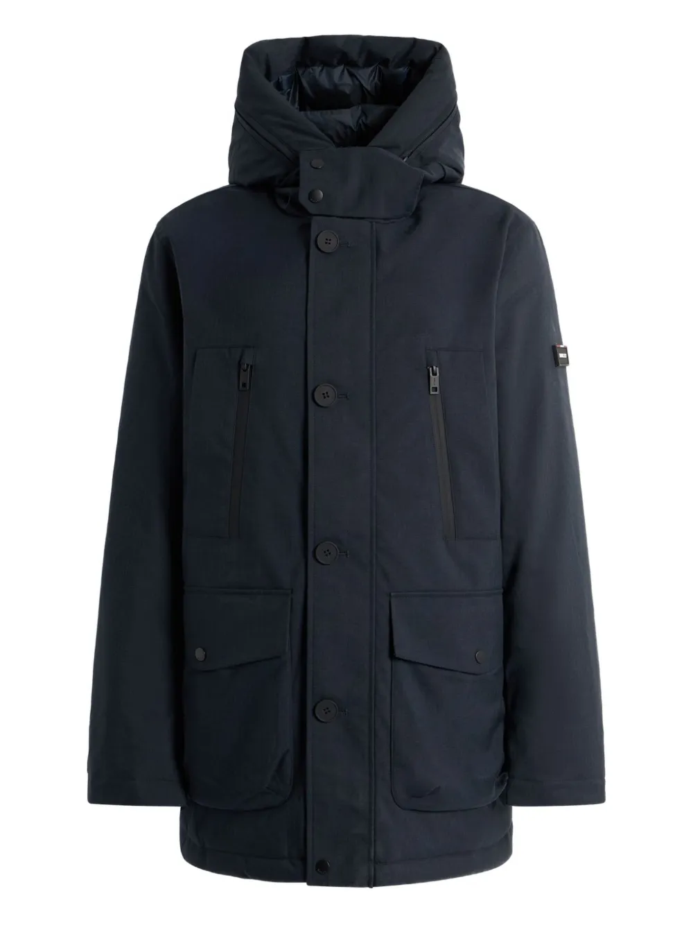 Bally Kapuzenparka mit Klappentasche - Blau