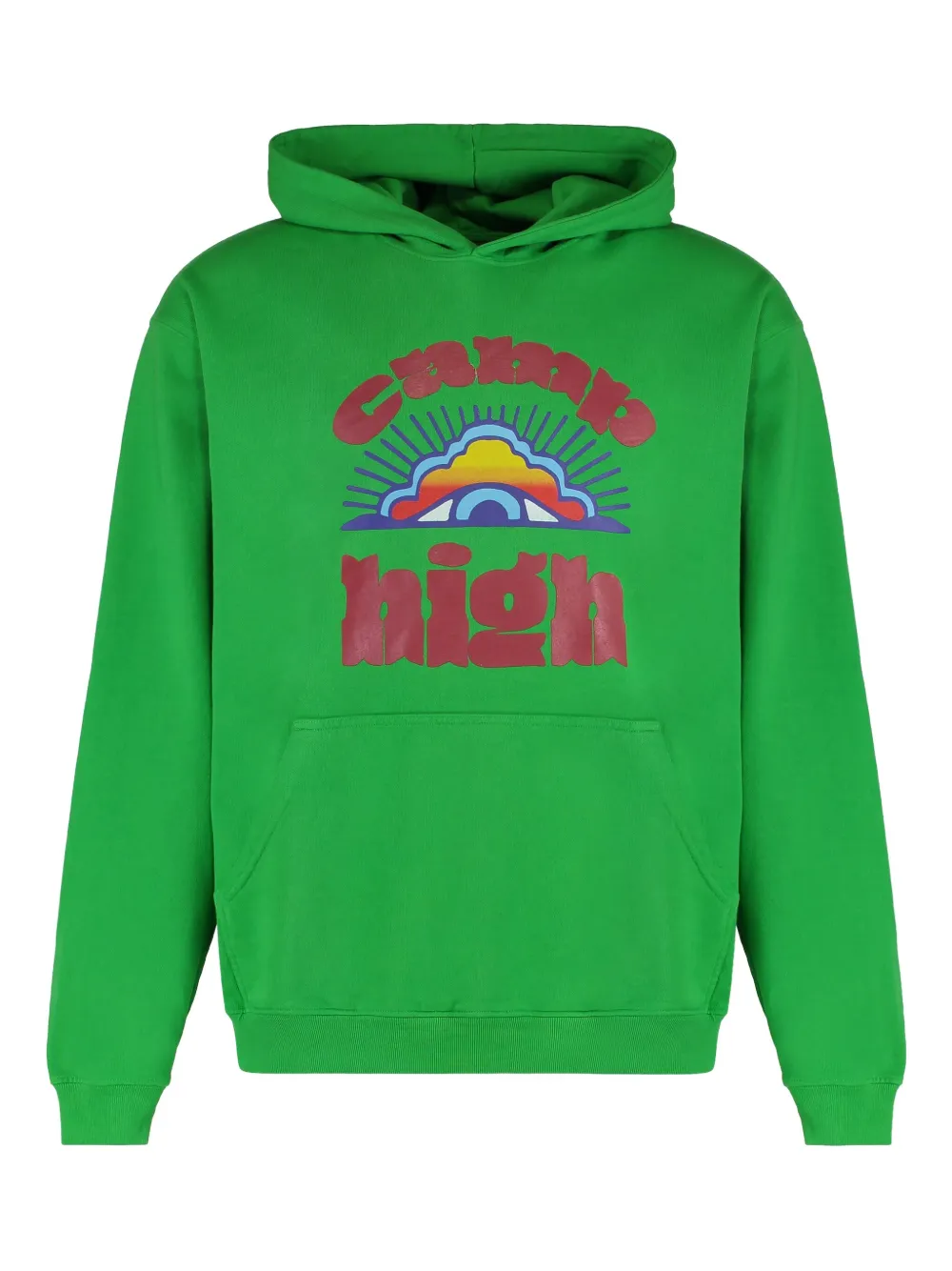 CAMP HIGH risingeye-graphic hoodie | Green | Image 1