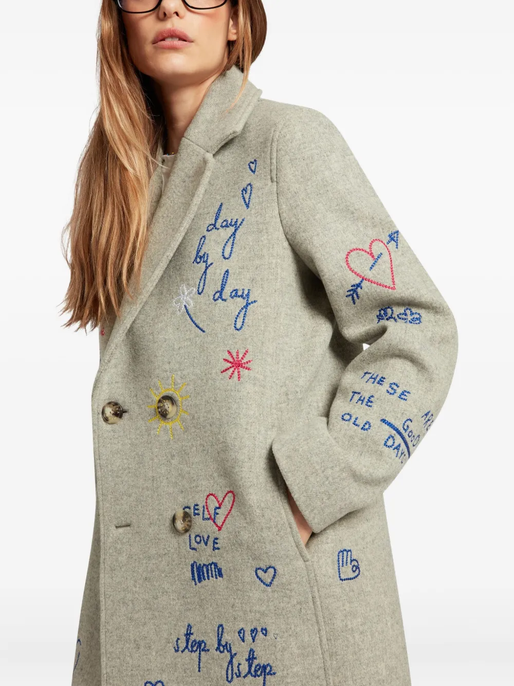 Mira Mikati Graphic-print Coat In Multi