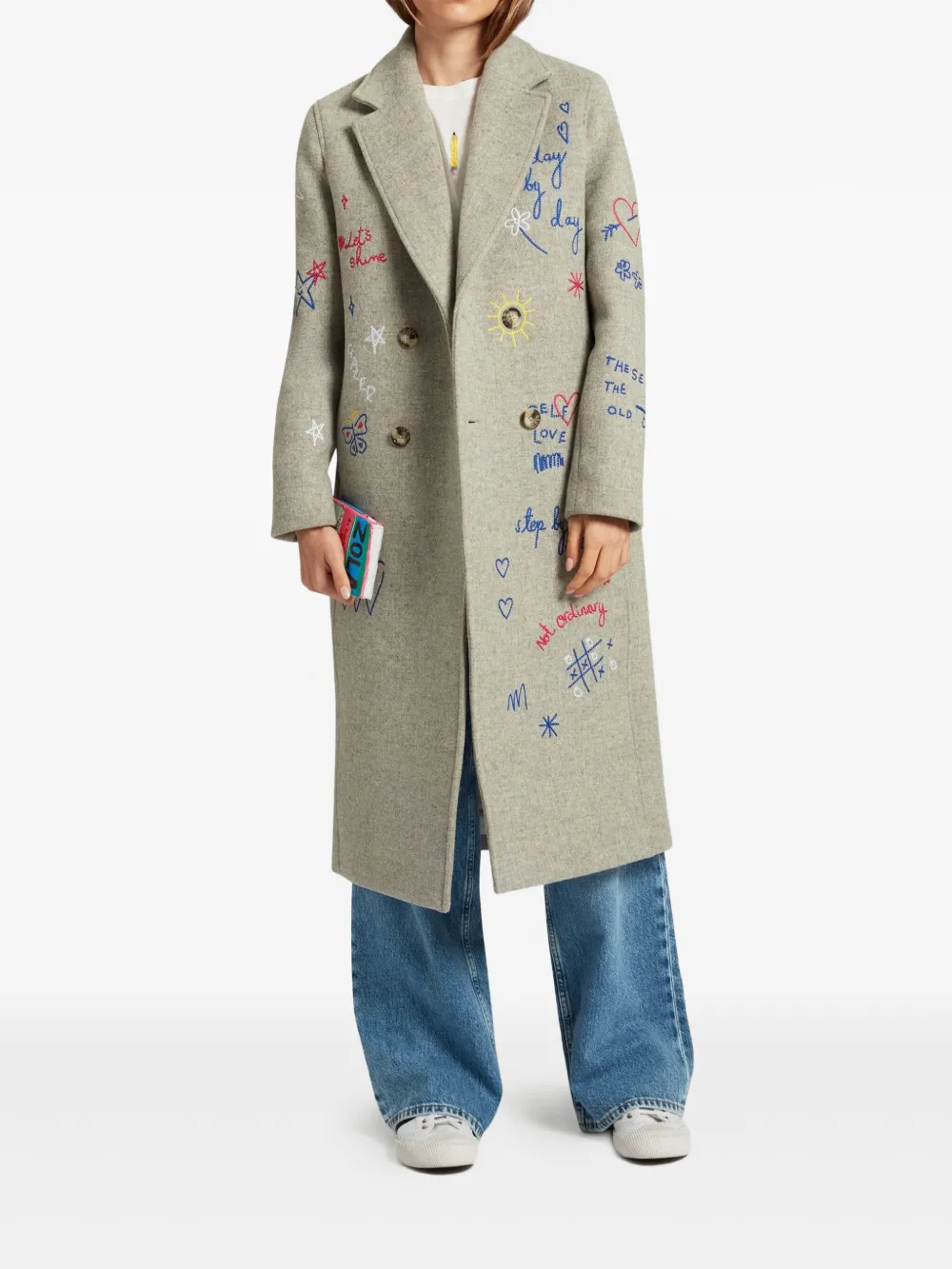 Mira Mikati abrigo con estampado gráfico | Abrigos con doble botonadura | Image 2