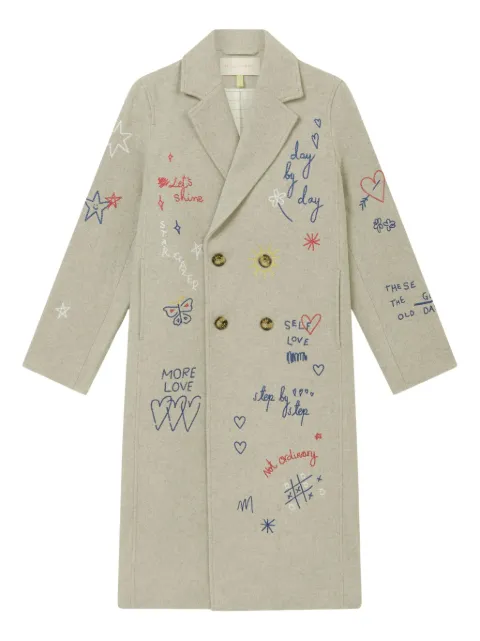 Mira Mikati abrigo con estampado gráfico