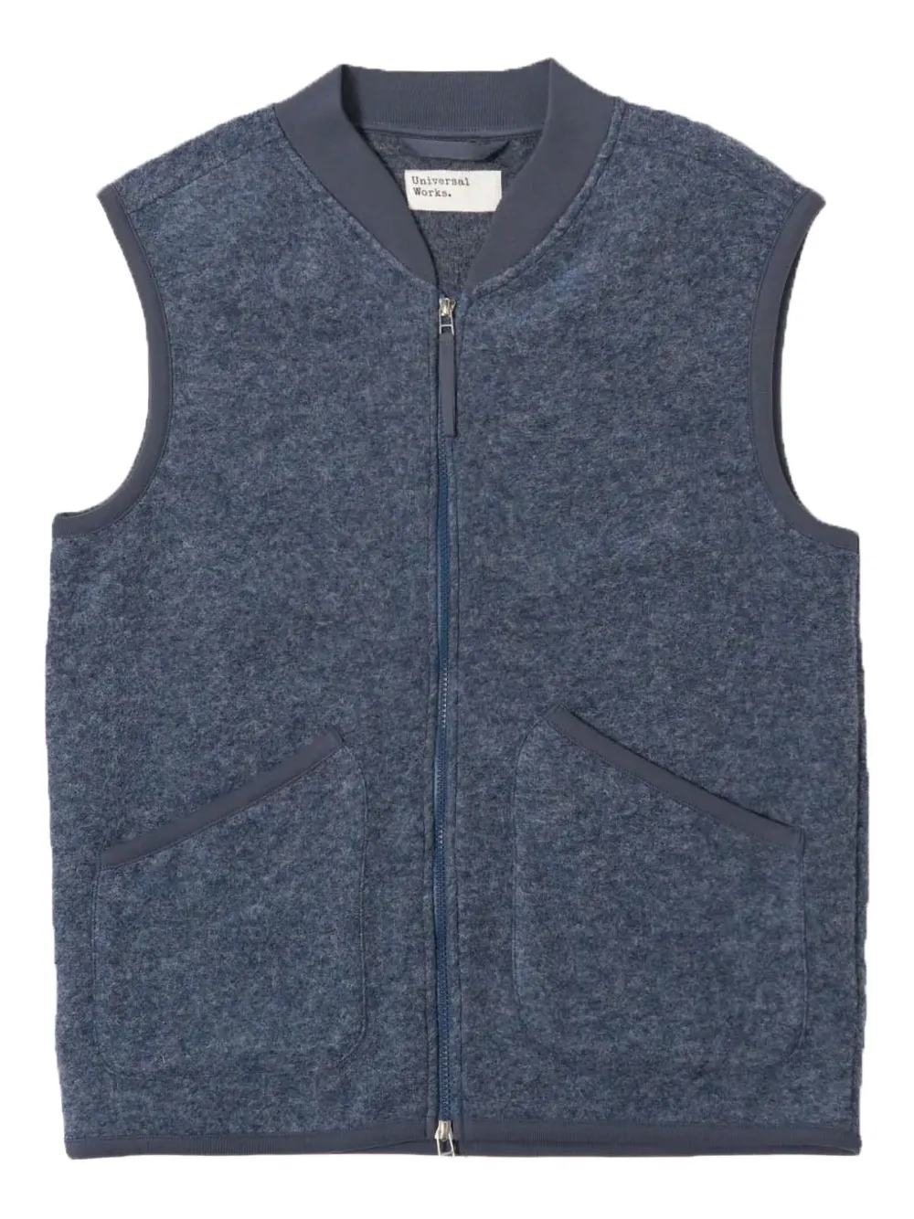 Universal Works zip-up gilet - ブルー Universal Works zip-up gilet - ブルー