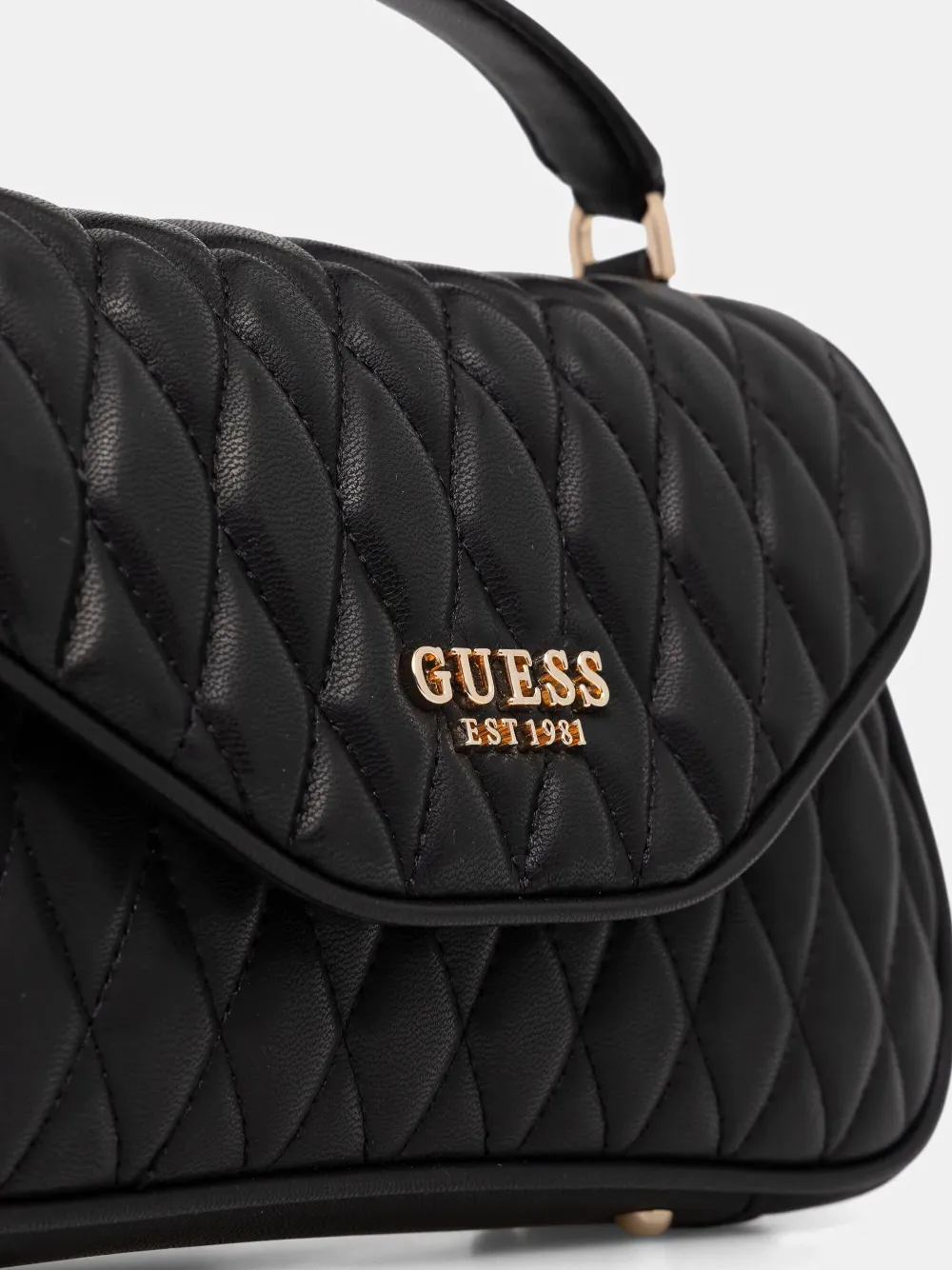 Guess Usa Valla Quilted Tote Bag In Black