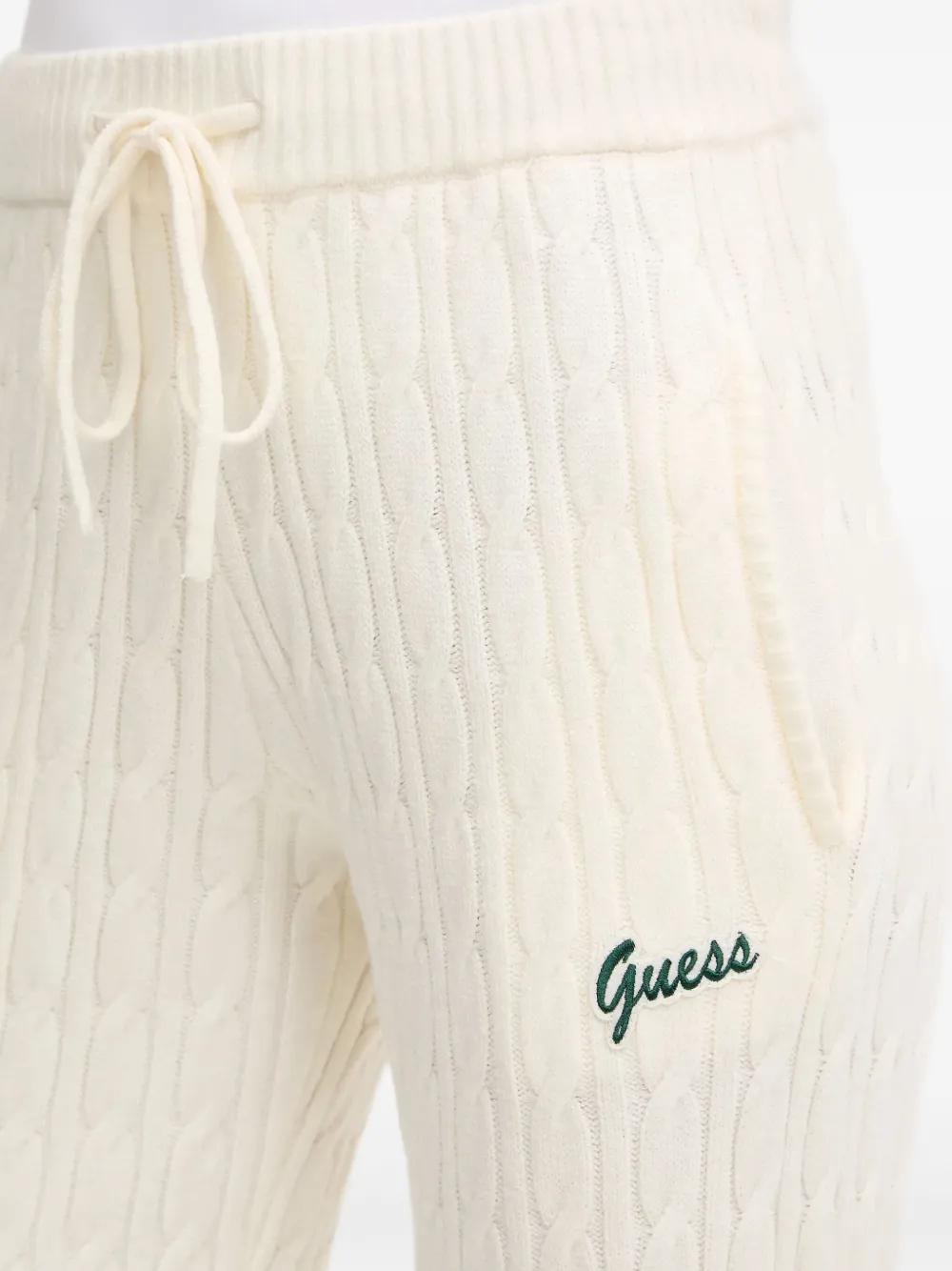 GUESS USA Kabelgebreide trainingsbroek Beige