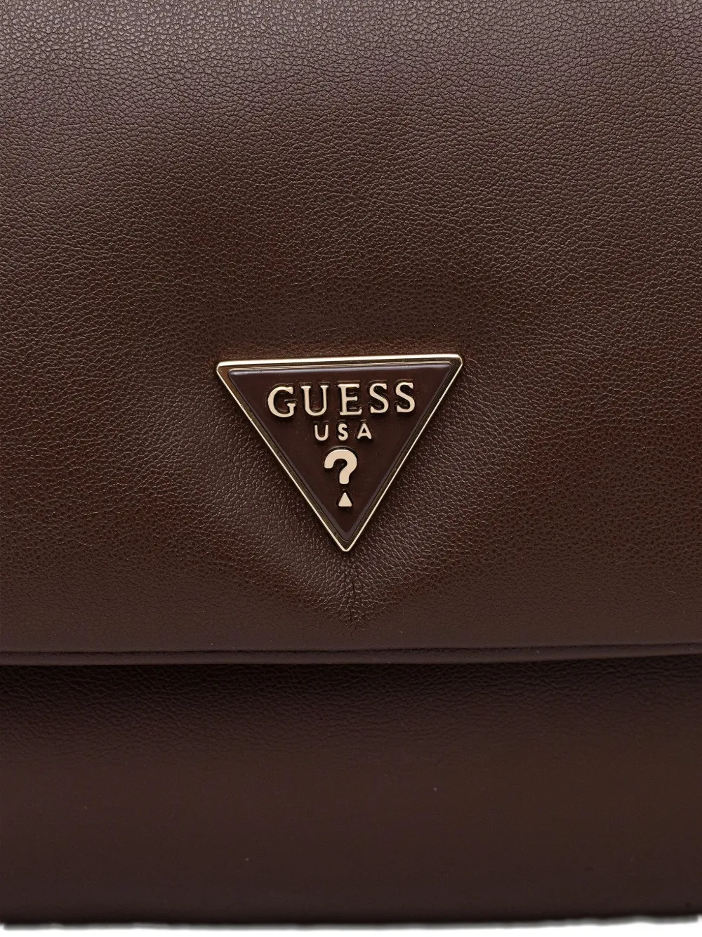 Guess Usa Mini Sunetra Logo-plaque Tote Bag In Brown
