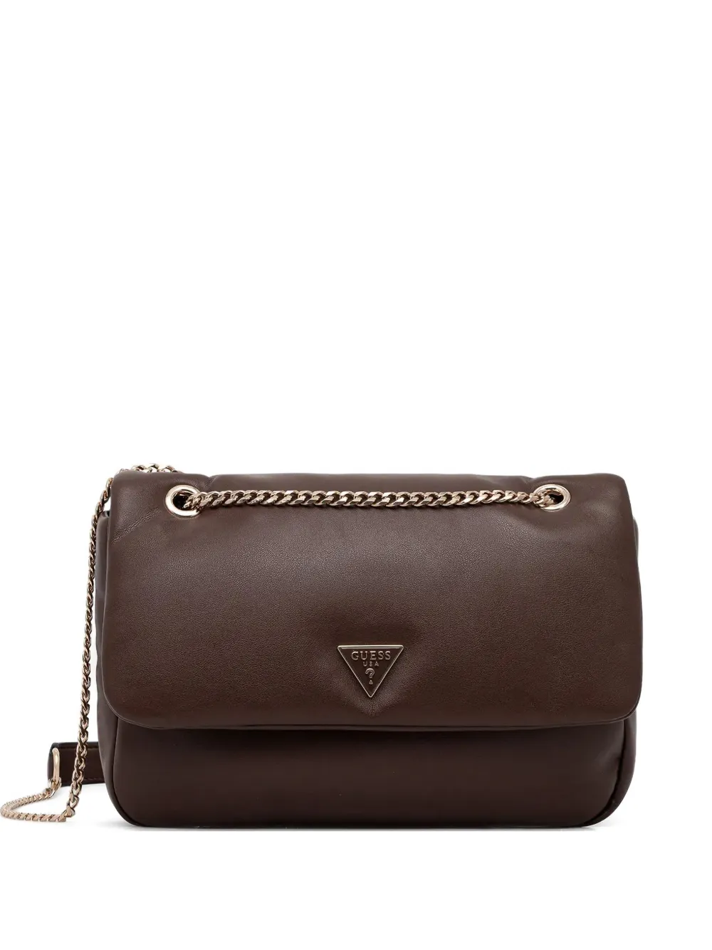 GUESS USA mini Sunetra logo-plaque tote bag - ブラウン GUESS USA mini Sunetra logo-plaque tote bag - ブラウン