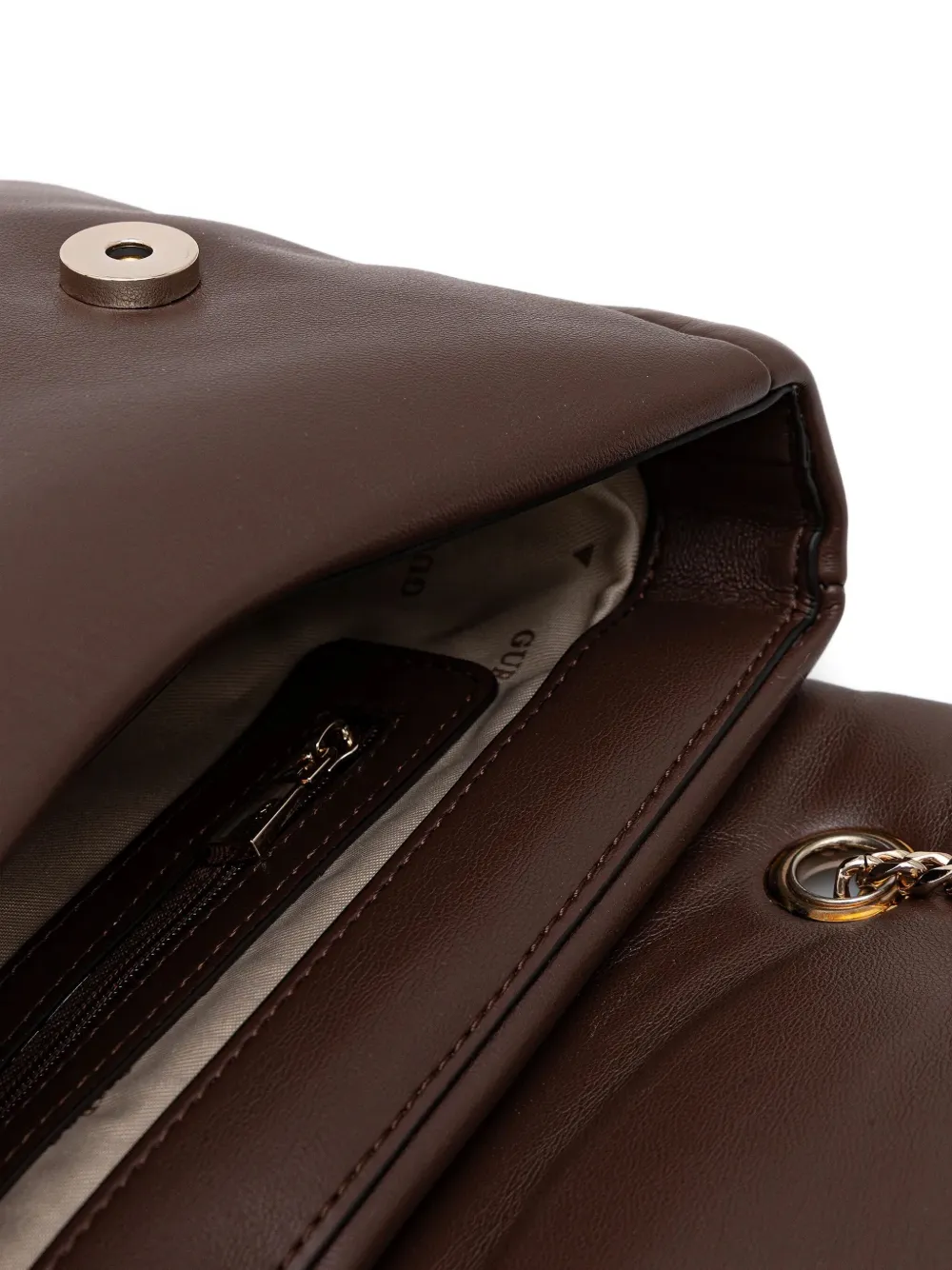 Guess Usa Mini Sunetra Logo-plaque Tote Bag In Brown