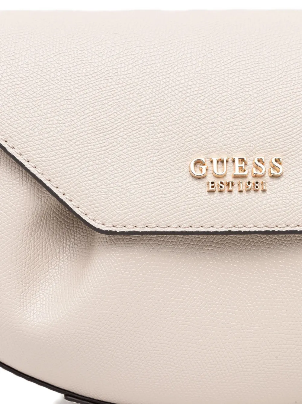 Guess Usa Amorette Logo-lettering Crossbody Bag In Metallic