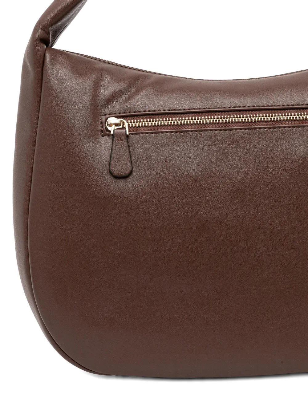 Guess Usa Sunetra Zip Logo-plaque Tote Bag In Brown