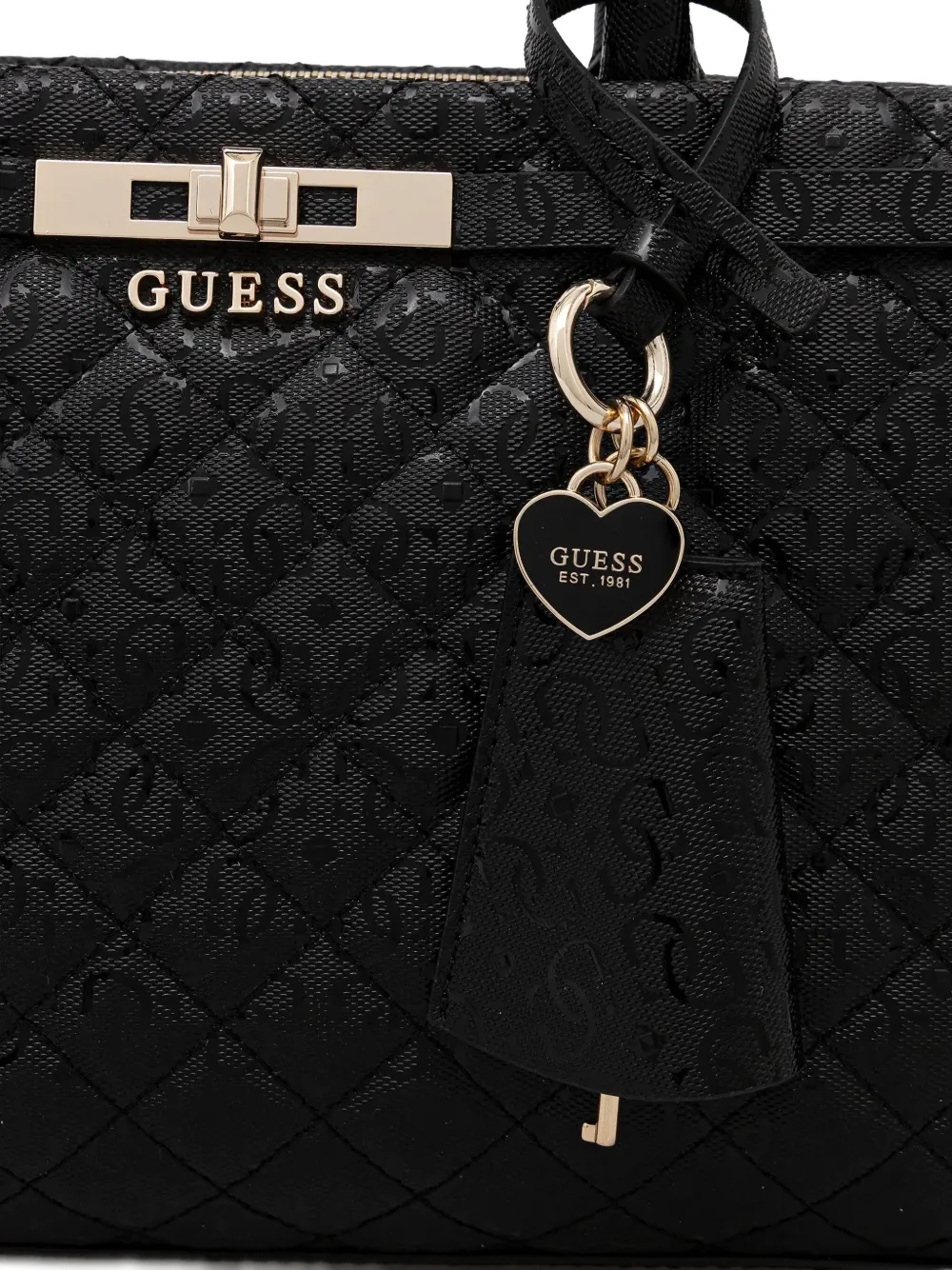 Guess Usa Idra Quilted Tote Bag In Black