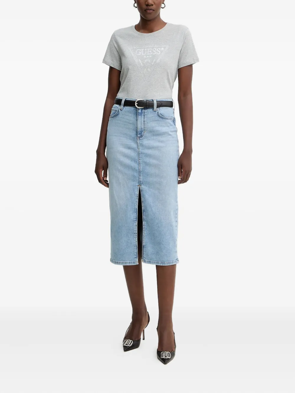 GUESS USA front-slit pocket midi skirt | Straight Skirts | Image 2