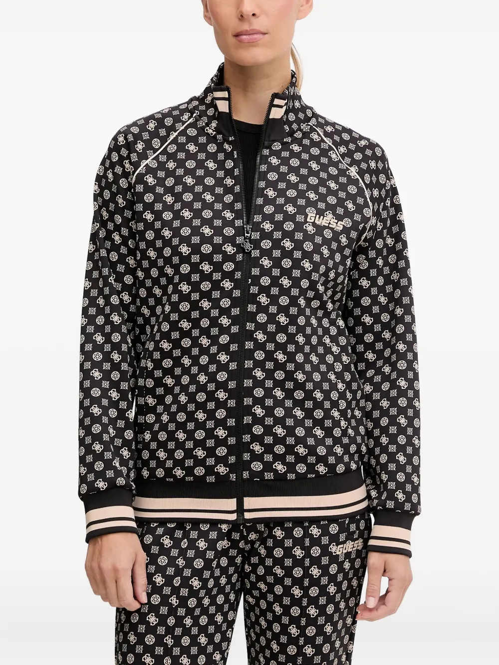 GUESS USA logo-printed sweatshirt - ブラック GUESS USA logo-printed sweatshirt - ブラック