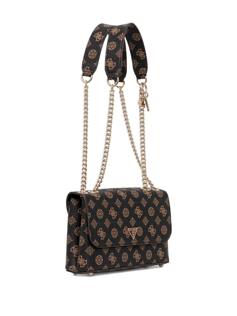 GUESS USA Daryna patterned chain tote bag - Zwart