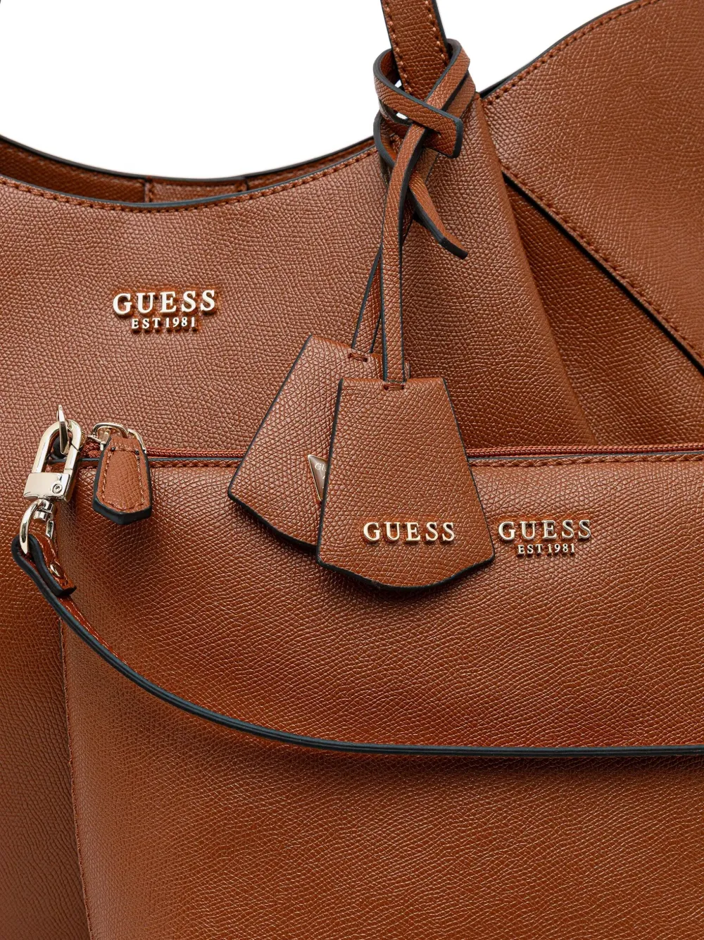 Guess Usa Amorette Top-handle Tote Bag In Brown