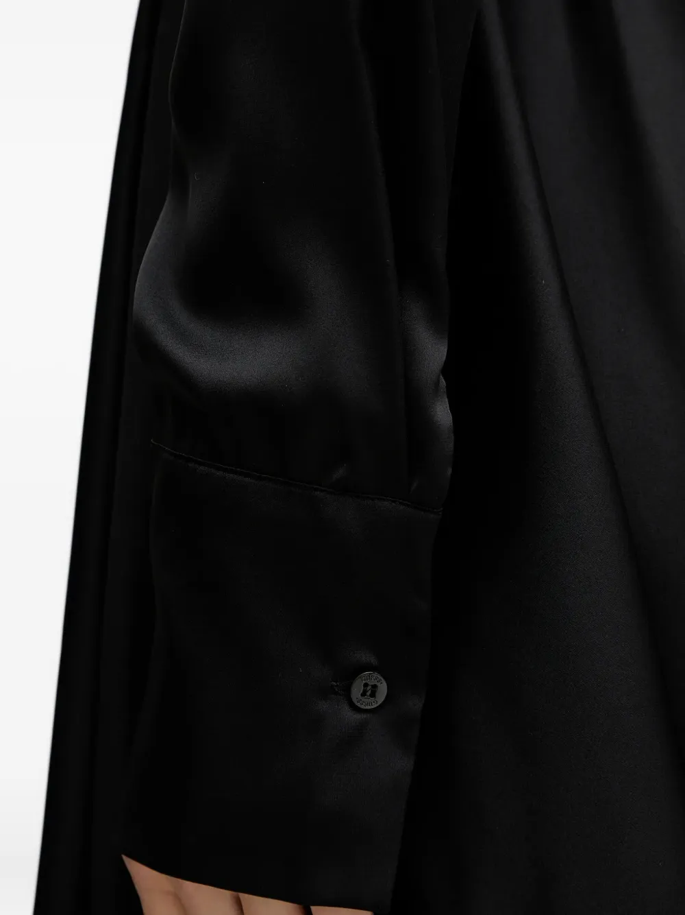 Guess Usa Long-sleeve V-neck Mini Dress In Black