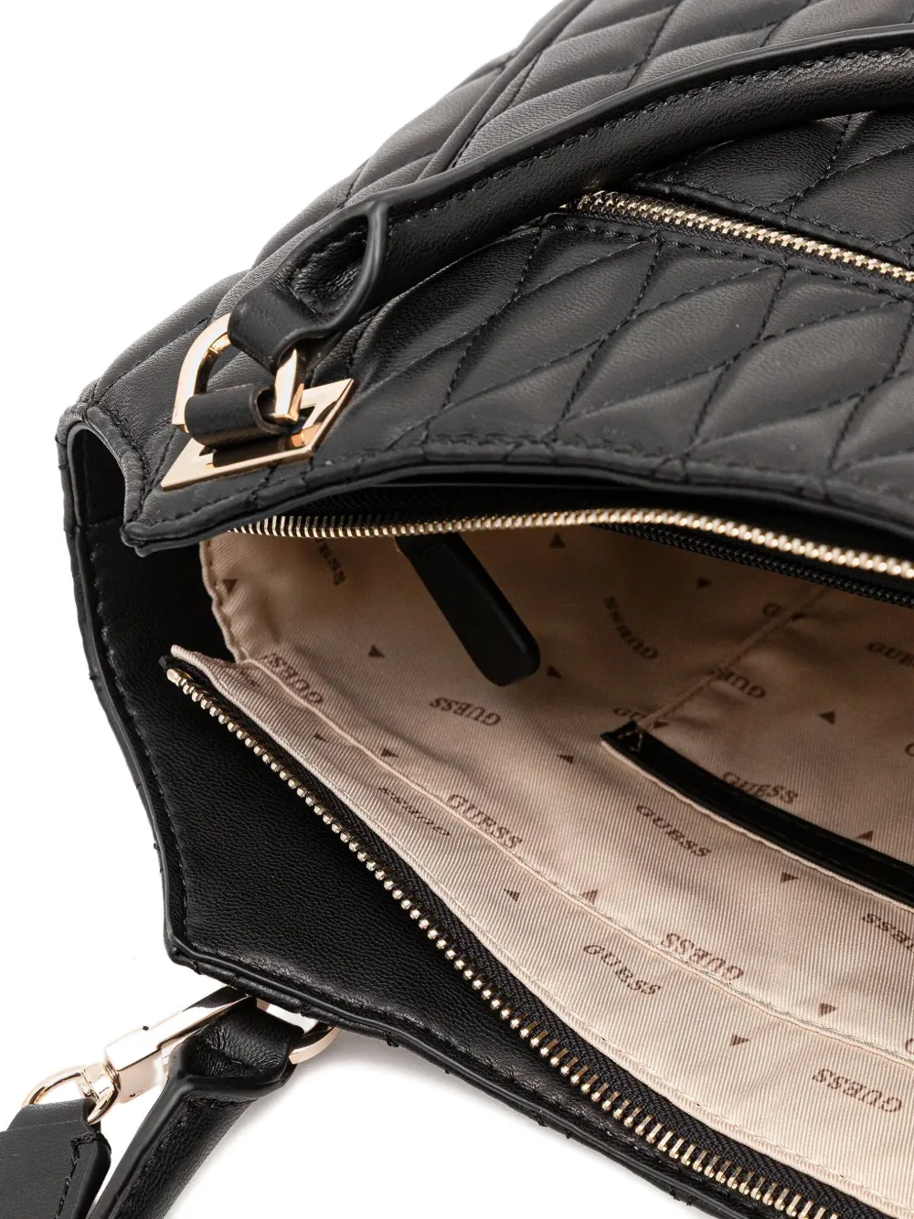 Guess Usa Valla Quilted Tote Bag In Black