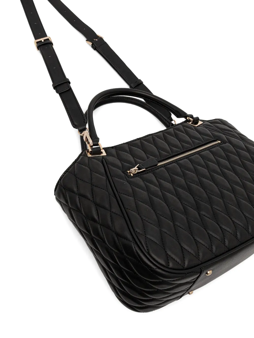 Guess Usa Valla Quilted Tote Bag In Black
