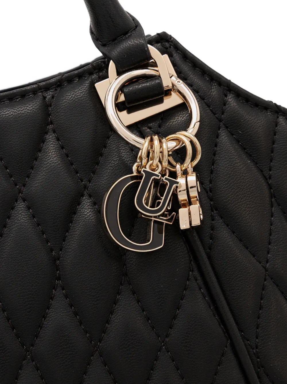 Guess Usa Valla Quilted Tote Bag In Black