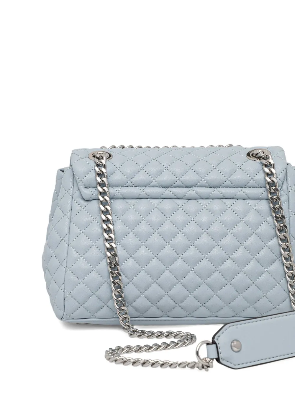Guess Usa Mini Everlee Quilted Floral-appliqué Shoulder Bag In Gray