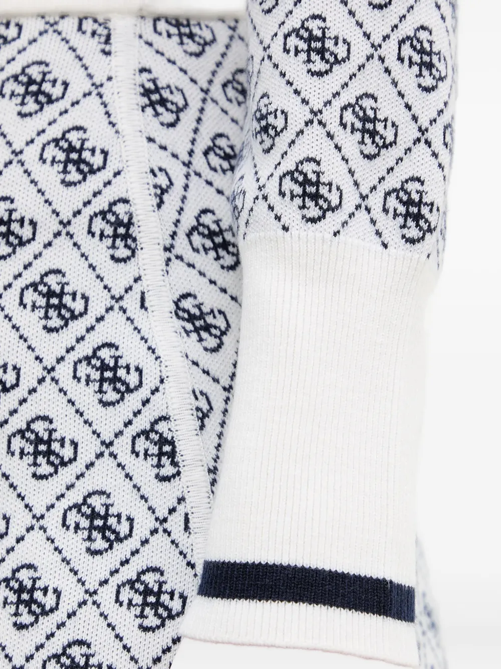 Guess Usa Logo-patterned Sweater In White