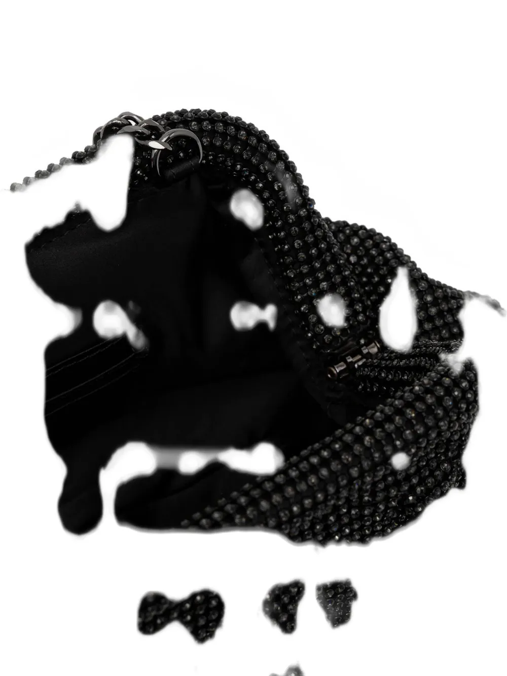 Guess Usa Chain-strap Embellished Clutch Bag In Black