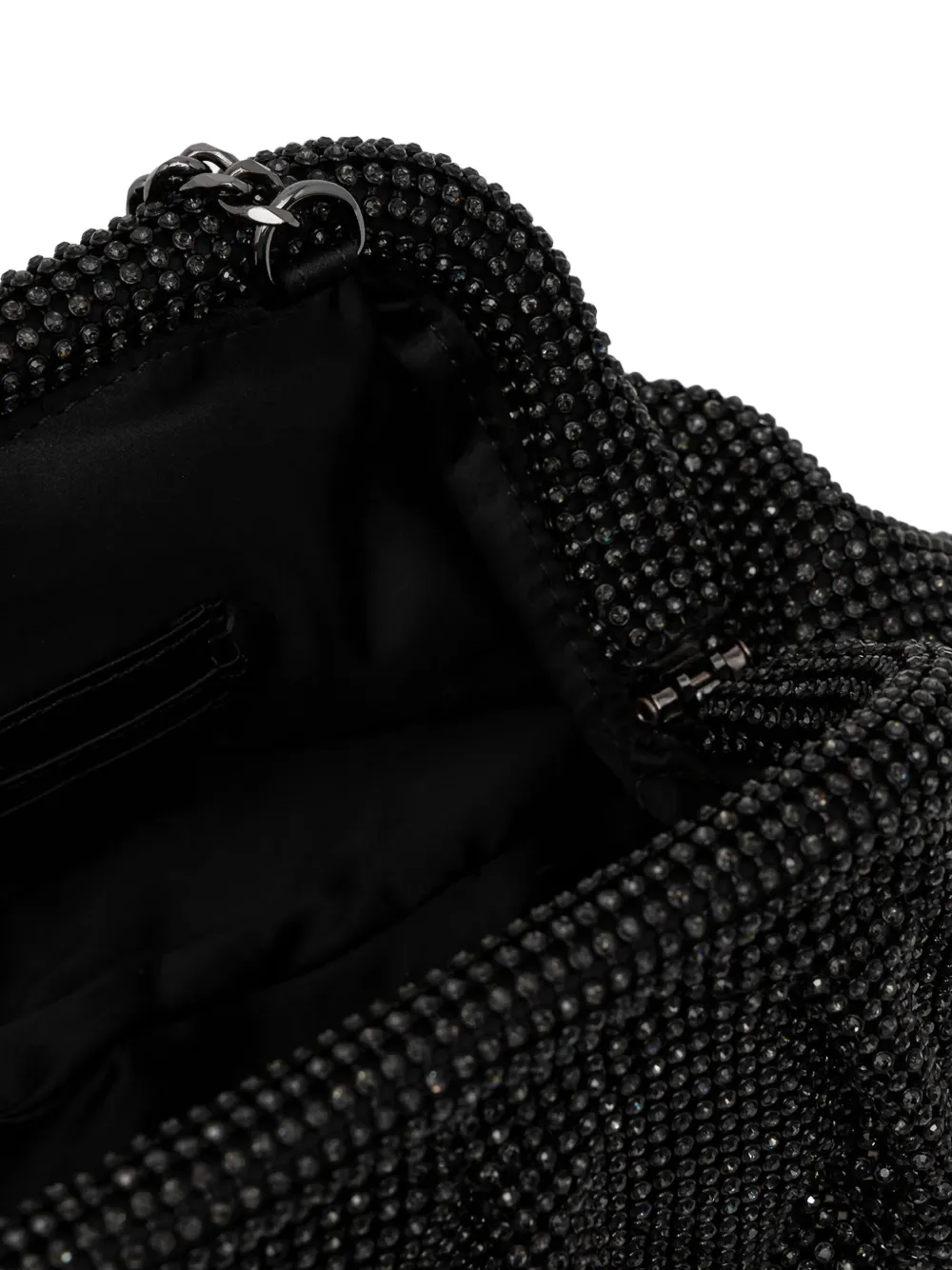  Guess Usa Chain-strap Embellished Clutch Bag - Black 
