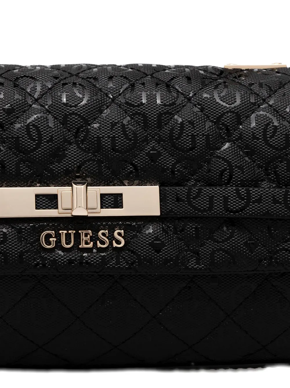 Guess Usa Quilted Logo-detail Tote Bag In Black