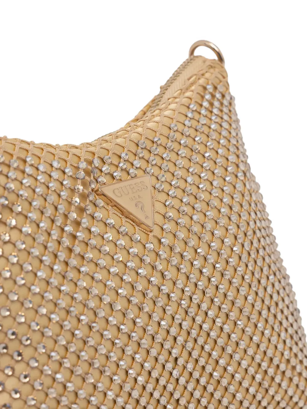 Guess Usa Mini Zalina Logo-plaque Tote Bag In Gold