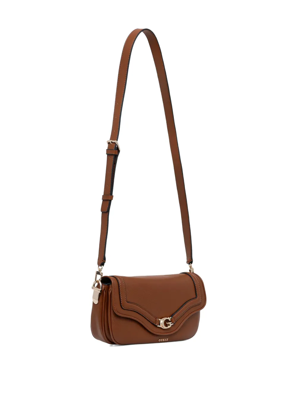 Guess Usa Dea Logo-plaque Cross Body Bag In Brown