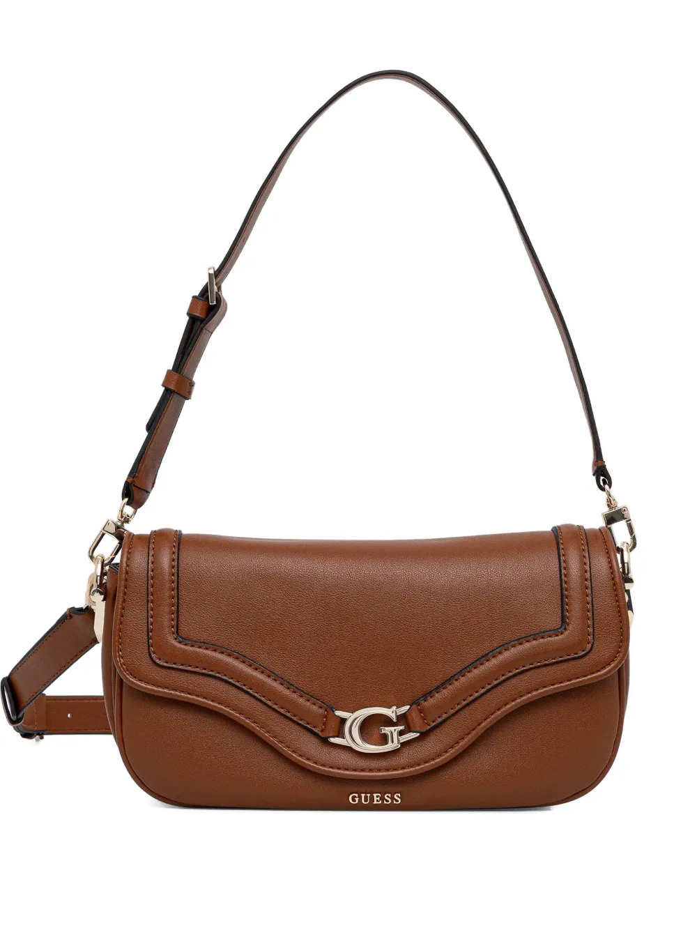 GUESS USA Dea logo-plaque cross body bag - ブラウン GUESS USA Dea logo-plaque cross body bag - ブラウン