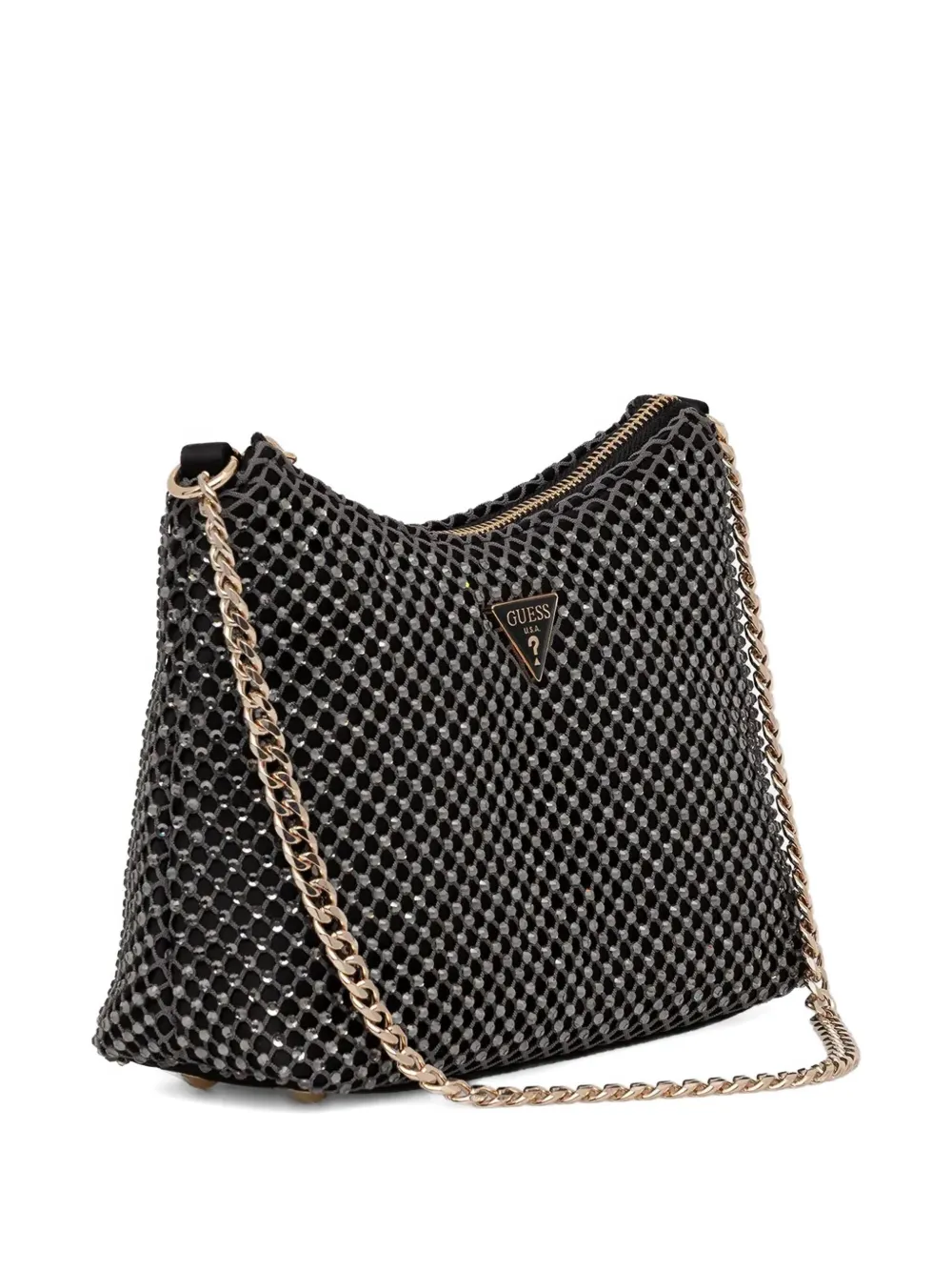 GUESS USA Mini-schoudertas met ritssluiting - Zwart