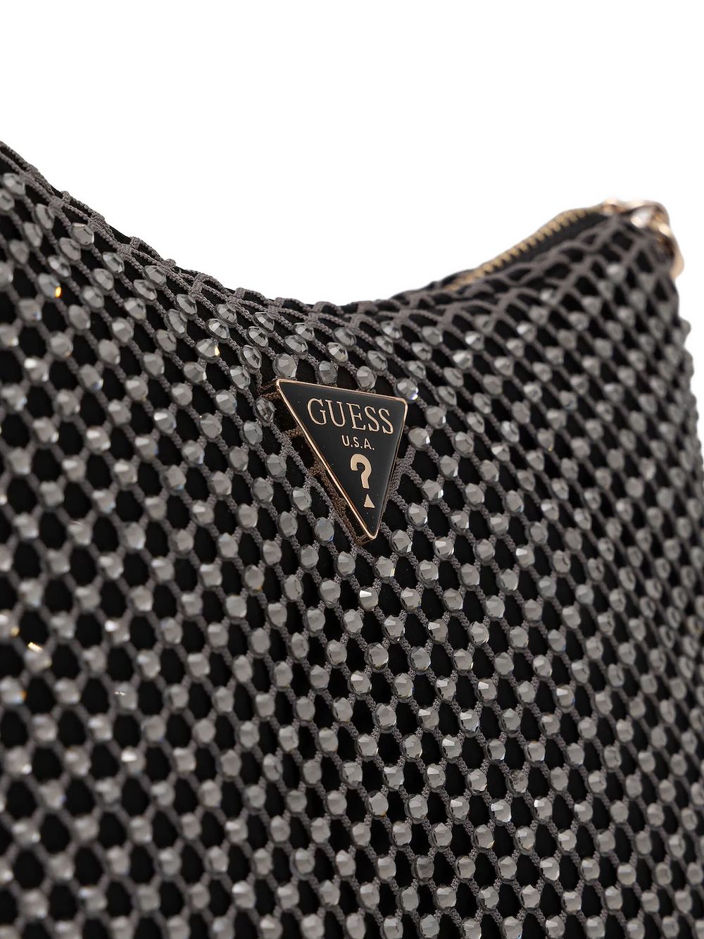 Guess Usa Mini Zip-fastening Shoulder Bag In Black