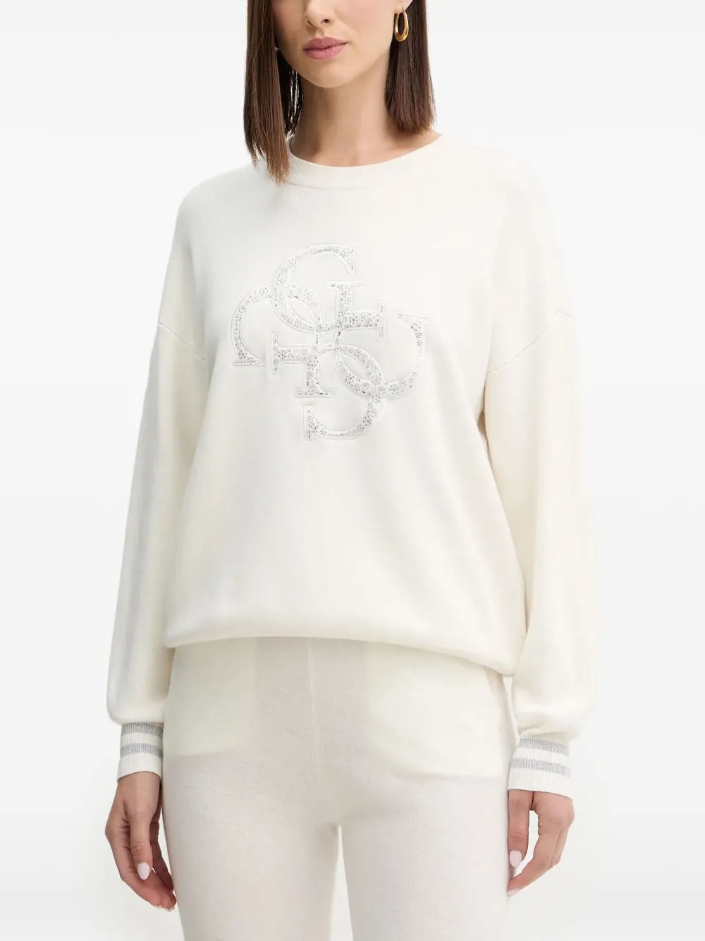 GUESS USA logo-embroidered sweater - Toni neutri