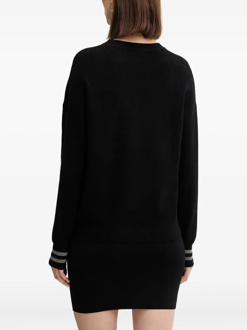 Guess Usa Logo-appliqué Sweater In Black