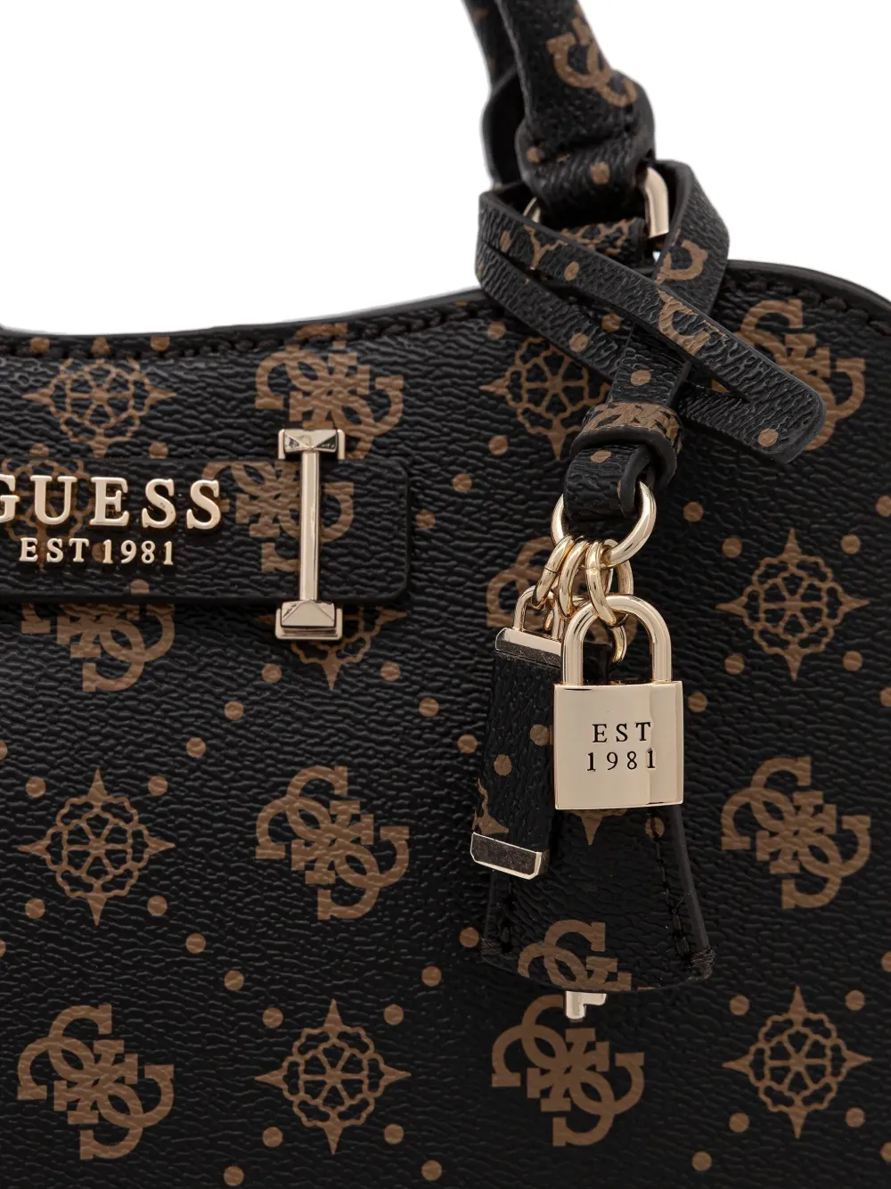 GUESS USA Silia shopper met logoplakkaat en monogram Zwart
