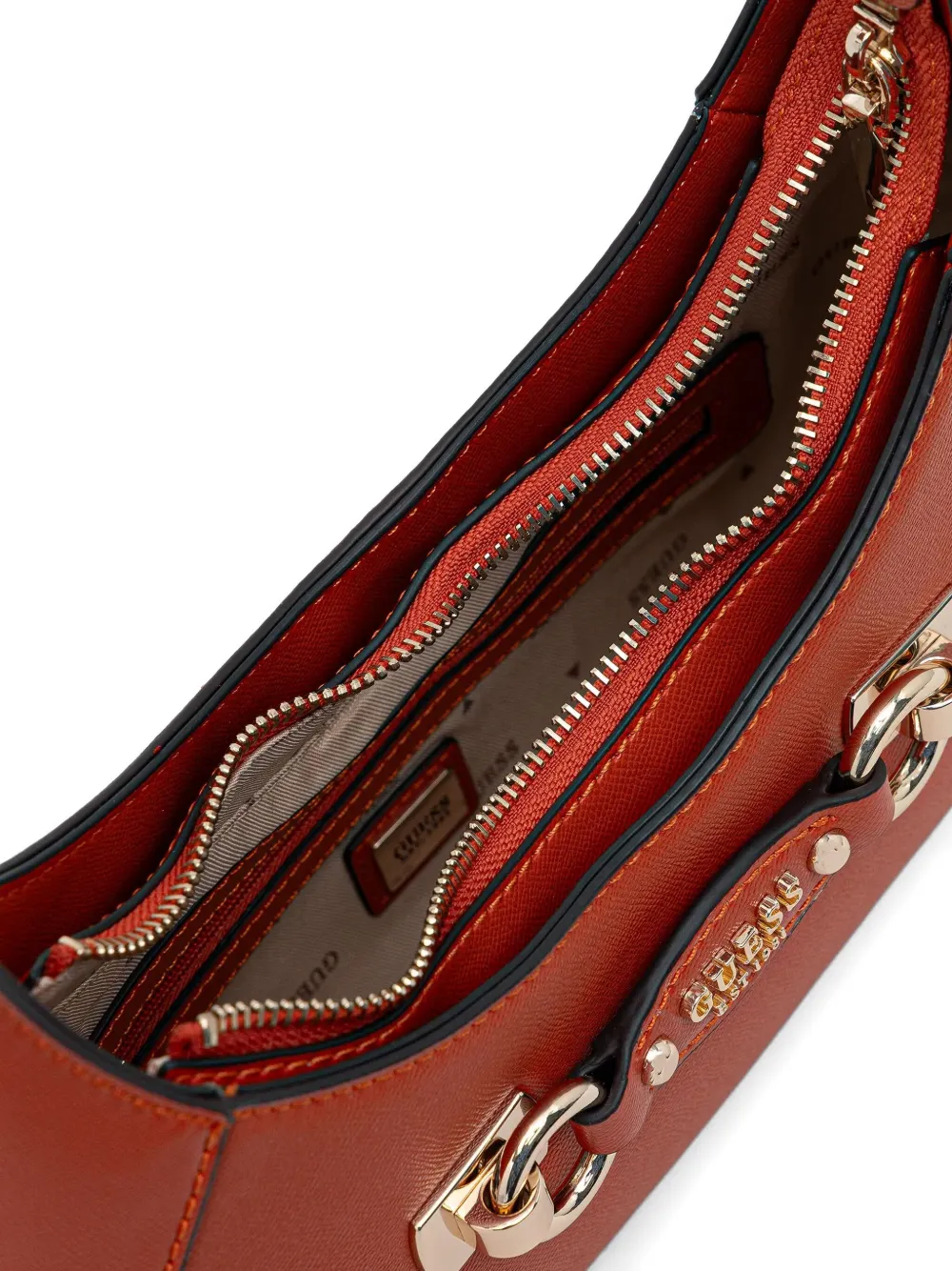 Guess Usa Mimina Ring-detail Tote Bag In Orange