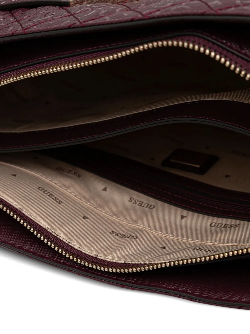 GUESS USA Idra gewatteerde shopper met hartbedel Zwart