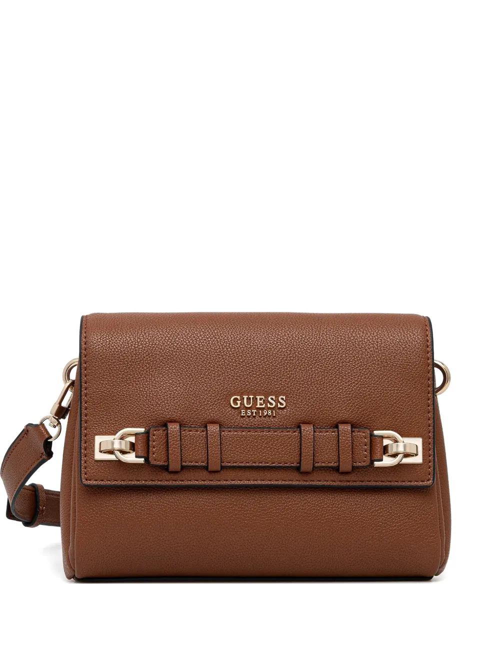 GUESS USA Gregoria logo-plaque cross body bag - ブラウン GUESS USA Gregoria logo-plaque cross body bag - ブラウン