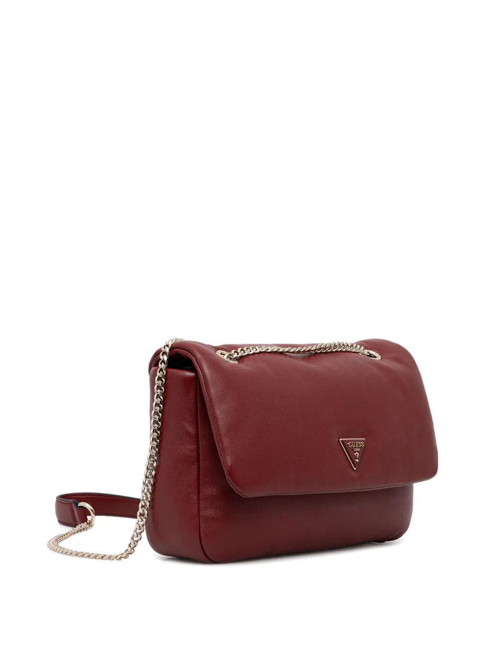 Guess Usa Mini Sunetra Chain-strap Cross Body Bag In Red