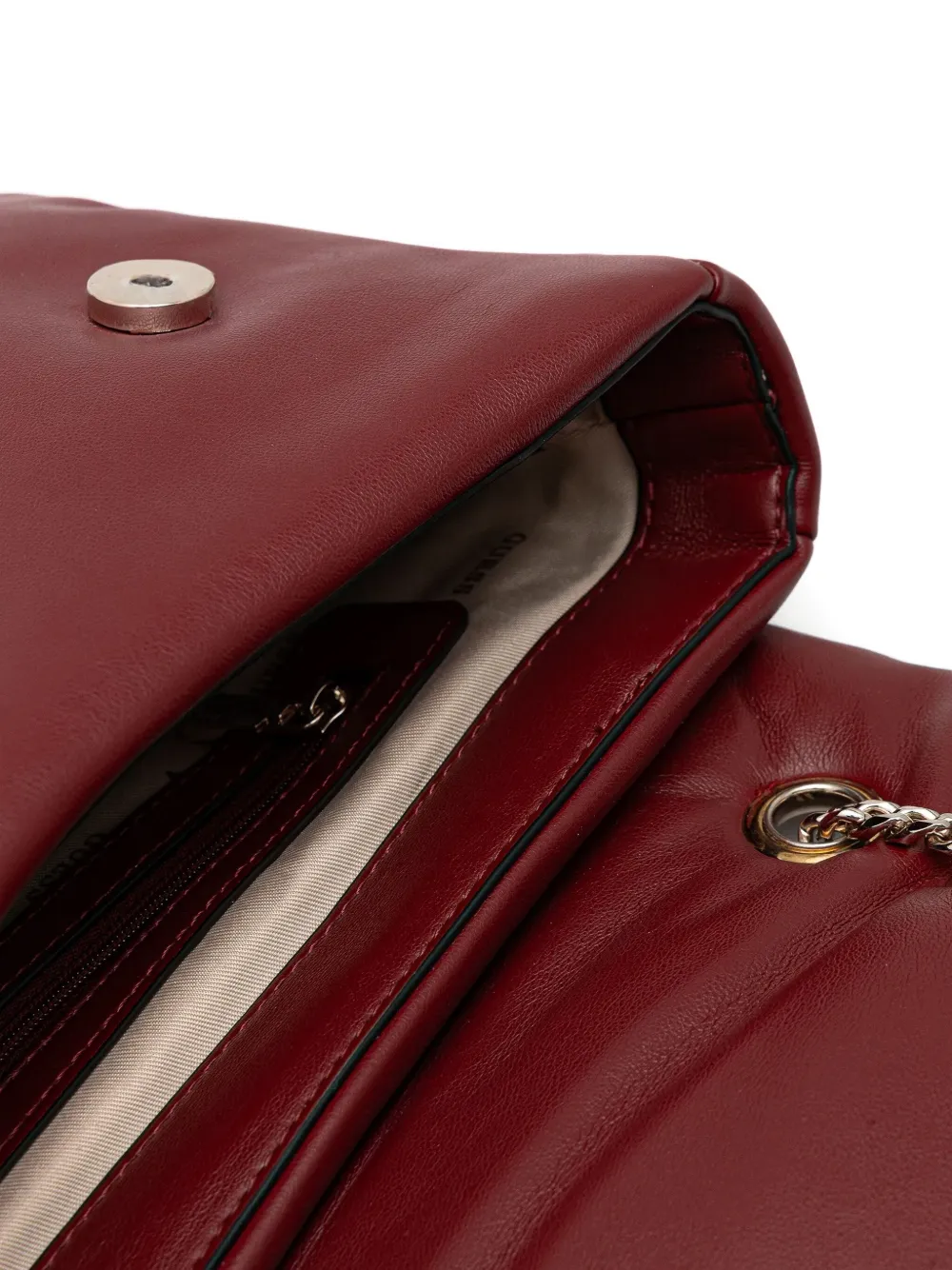 Guess Usa Mini Sunetra Chain-strap Cross Body Bag In Red