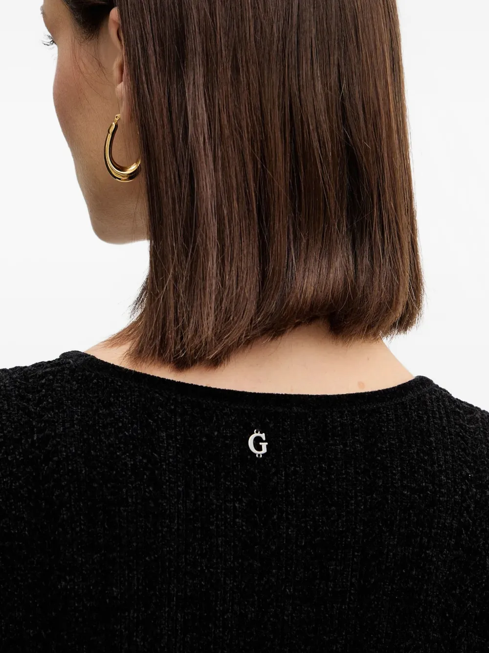 Guess Usa Long-sleeve A-line Mini Dress In Black