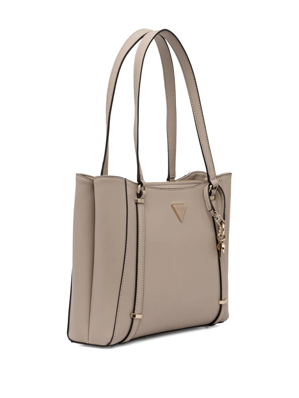 Guess Usa Logo-plaque Tote Bag In Neutral