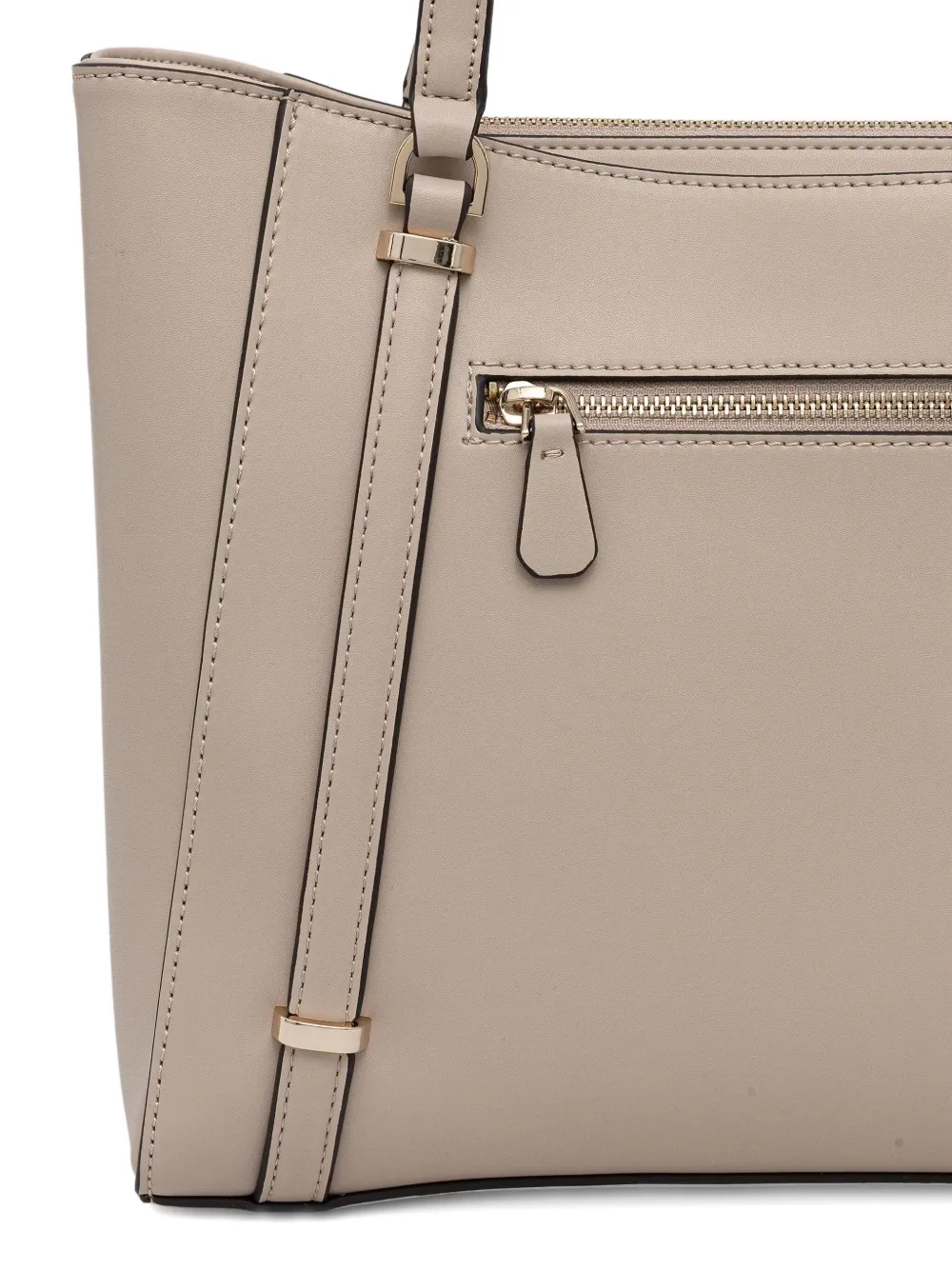 Guess Usa Logo-plaque Tote Bag In Neutral