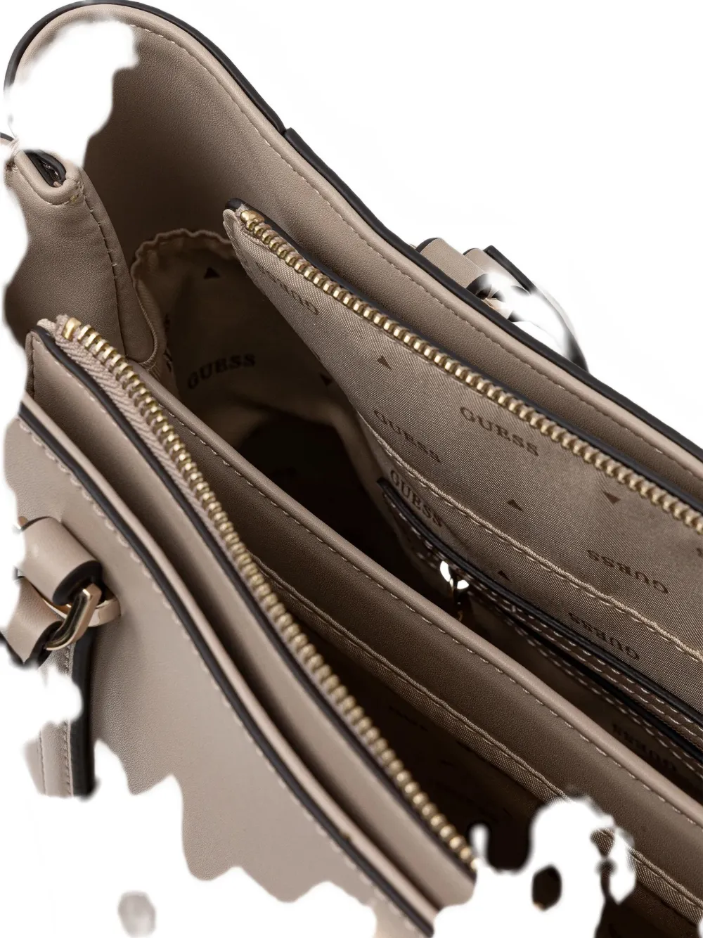 Guess Usa Logo-plaque Tote Bag In Neutral