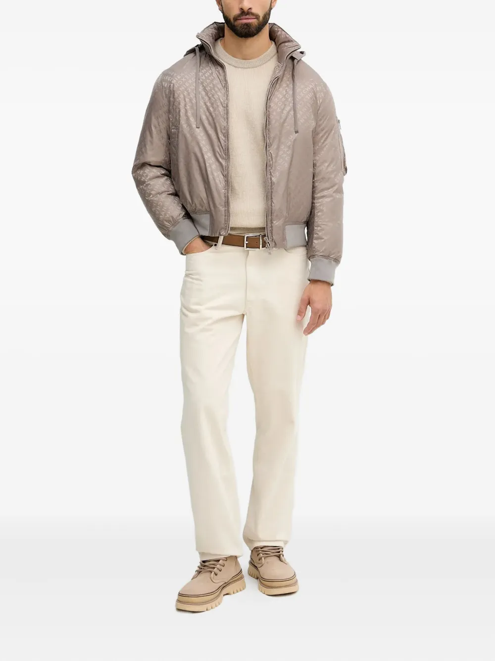 GUESS USA Jonathan trui met ronde hals - Beige