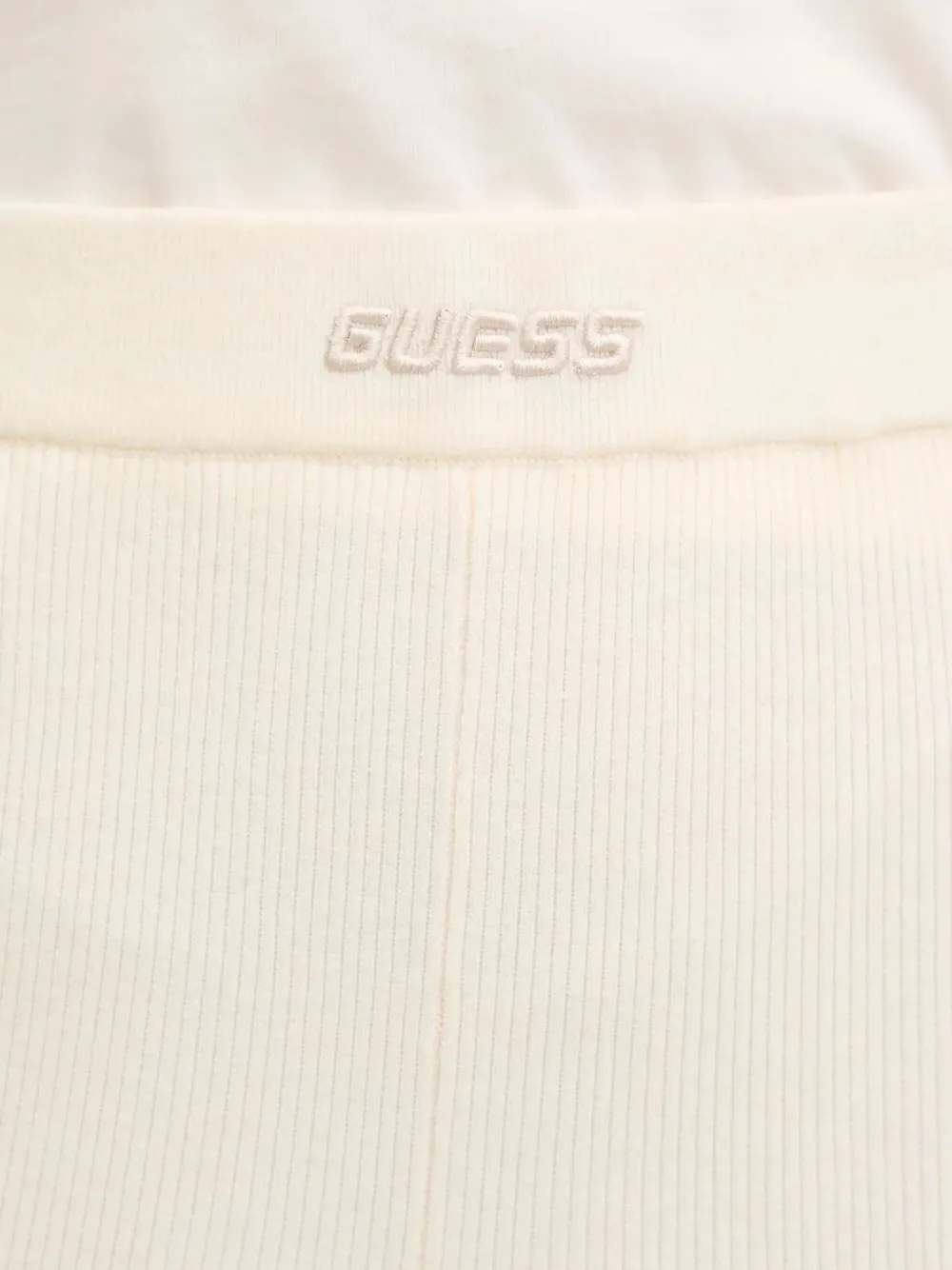 Guess Usa Ribbed Logo Trousers In Neutral