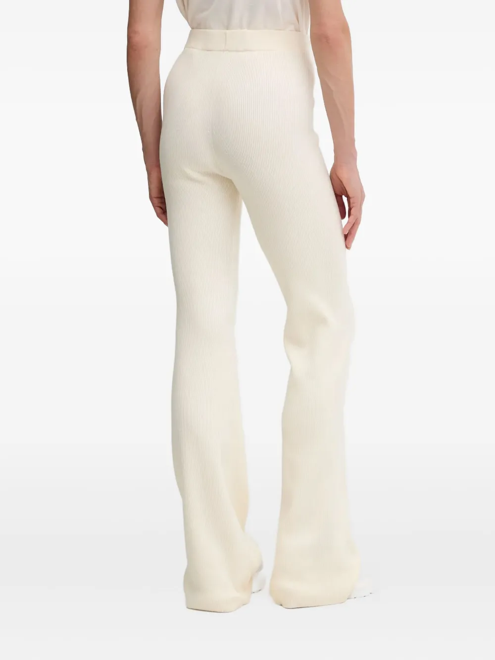 Guess Usa Ribbed Logo Trousers In Neutral