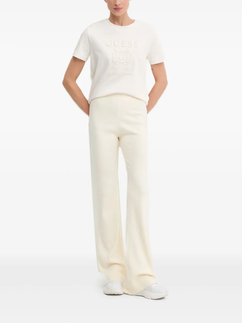 GUESS USA Broek met logo - Beige