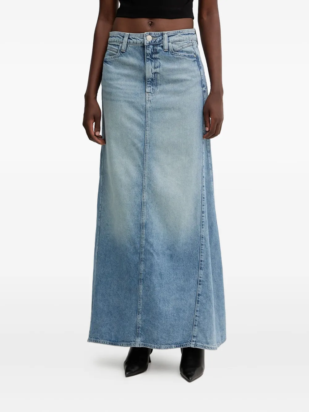 Guess Usa Denim Maxi Skirt In Blue