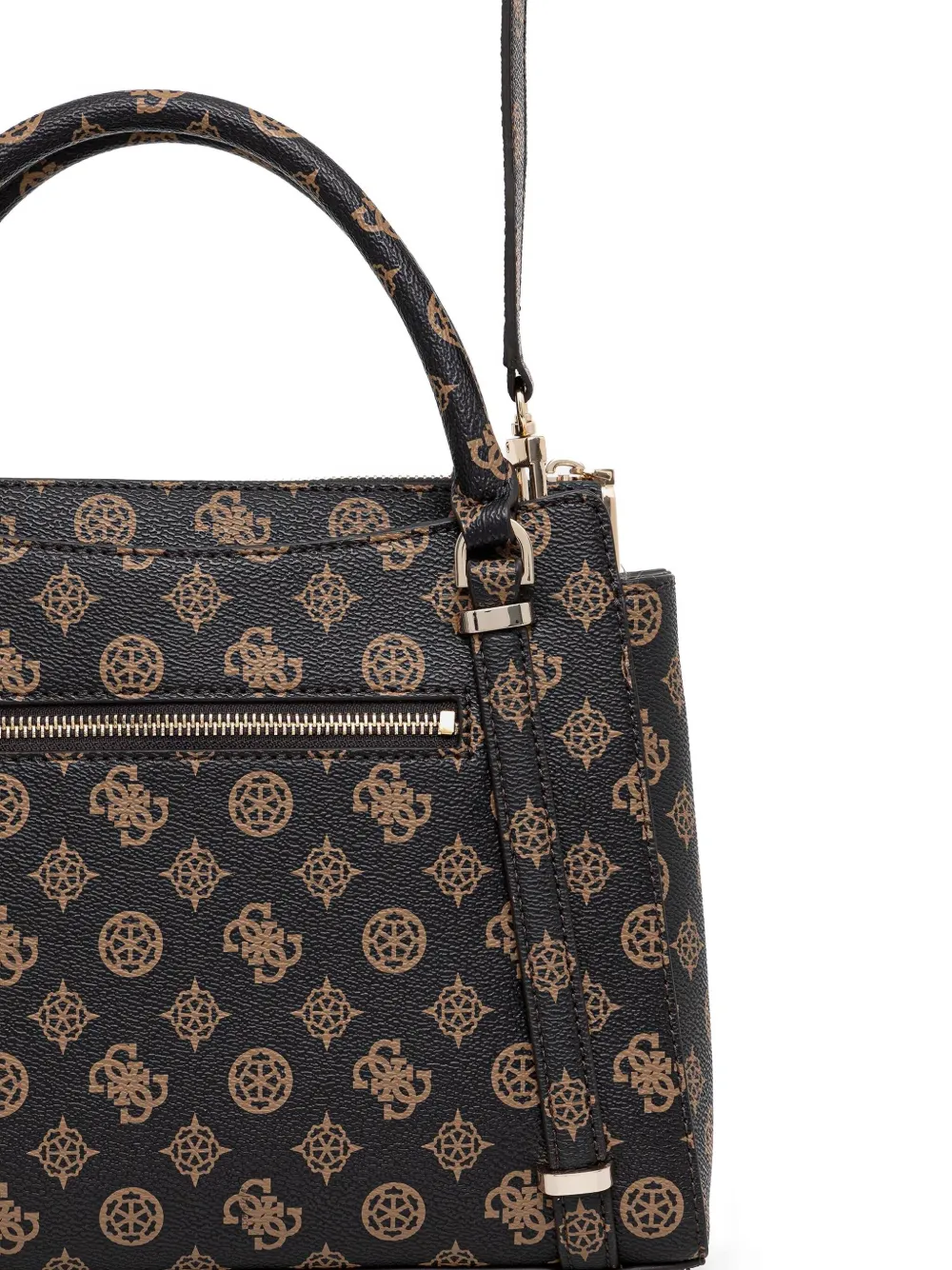 Guess Usa Erica 4g Peony Tote Bag In Black